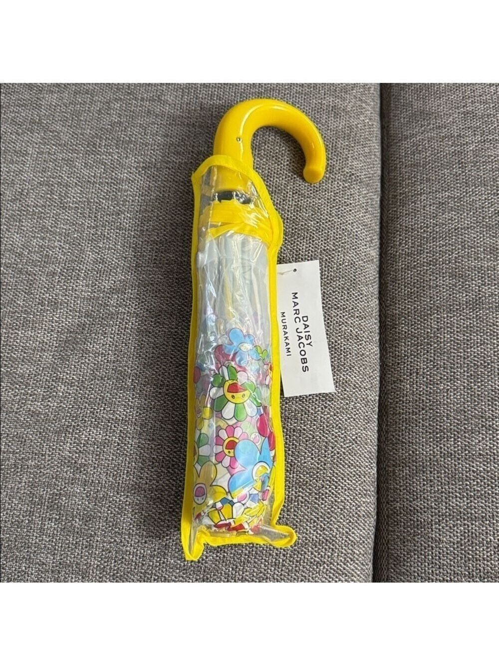 Marc Jacobs Daisy Parfums Takashi Murakami Umbrella Floral Clear Yellow New - Picture 7 of 11
